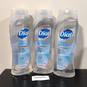 Dial Clean Gentle Body Wash Hypoallergenic Fragrance Free 21 oz x3